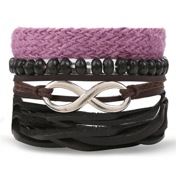 Pulseira de Couro Vintage Despojado