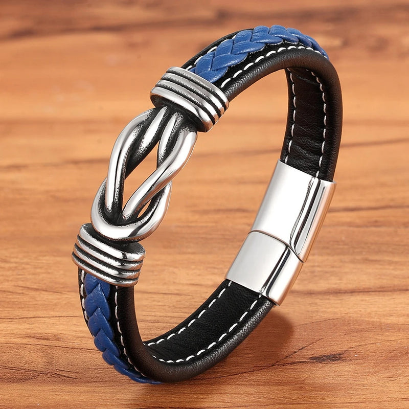 Pulseira Masculina de Couro Elo