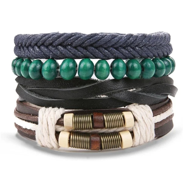 Pulseira de Couro Vintage Despojado