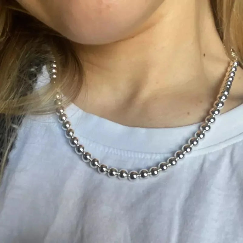 Colar Perolas Inoxidáveis