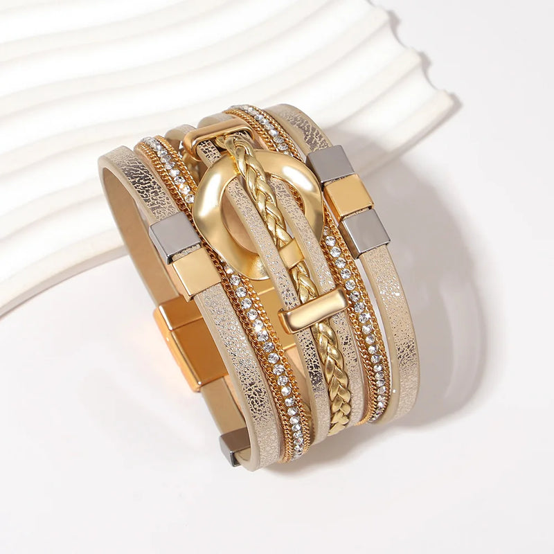 Pulseira de Couro Boho