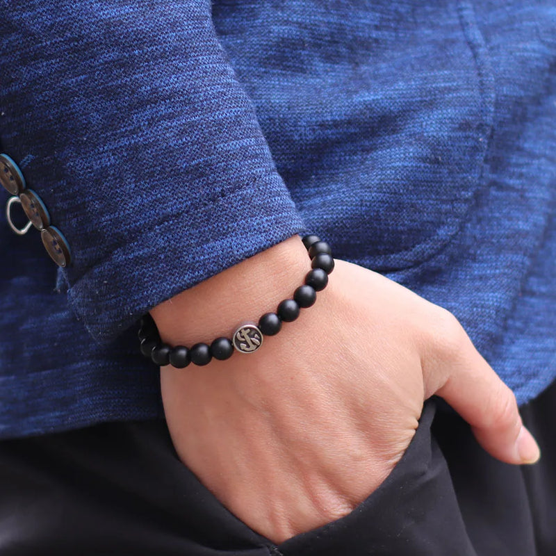 Pulseira Masculina Pedra Viking
