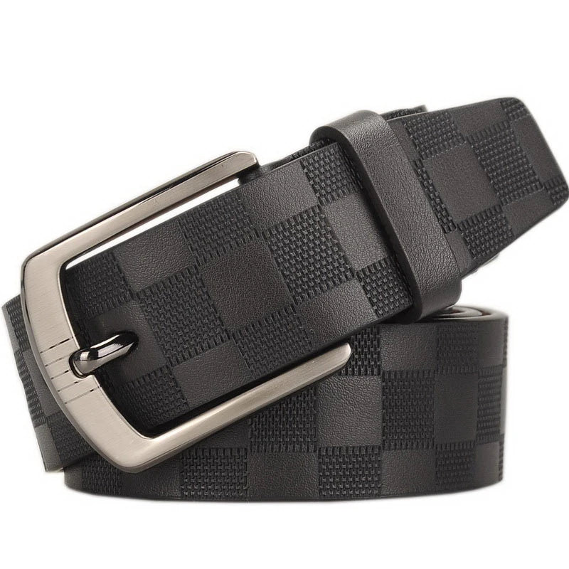 Cinto Masculino de Couro Xadrez
