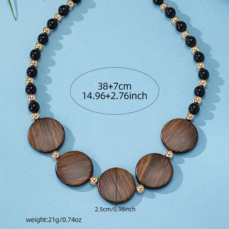 Colar Feminino Madeira Marrom