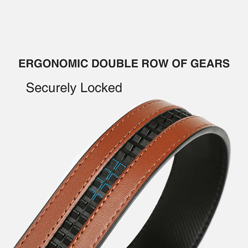 Cinto Masculino de Couro Detalhe Fino