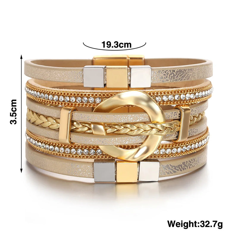Pulseira de Couro Boho