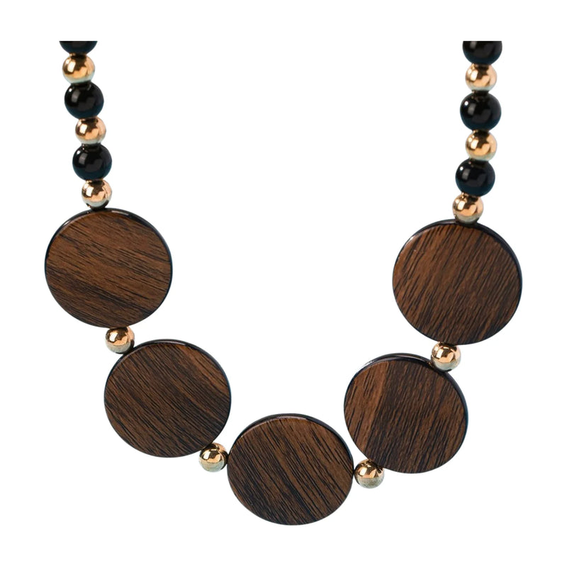 Colar Feminino Madeira Marrom