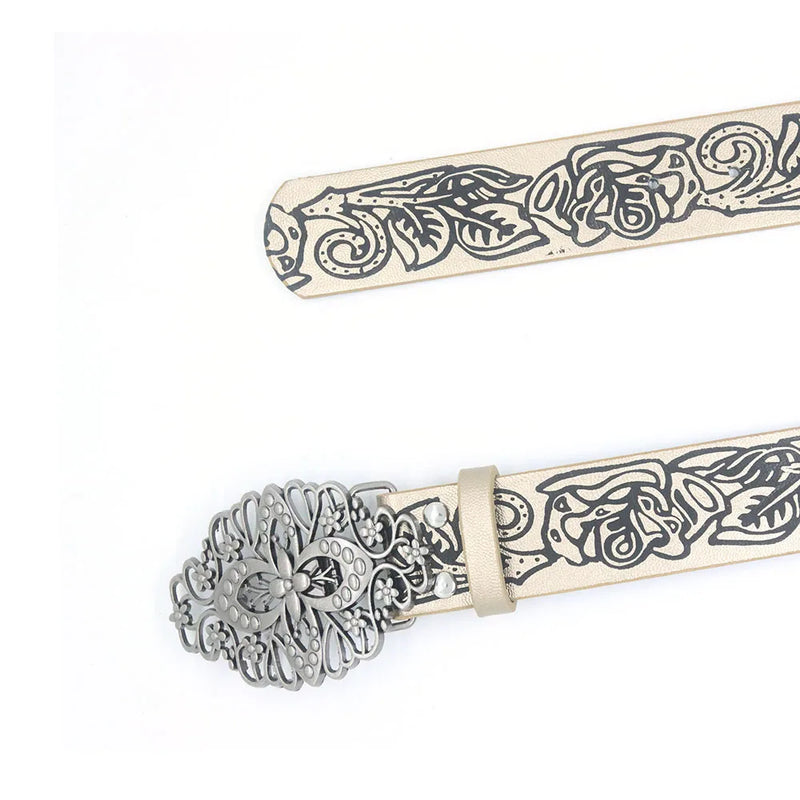 Cinto Feminino Flor Prateada