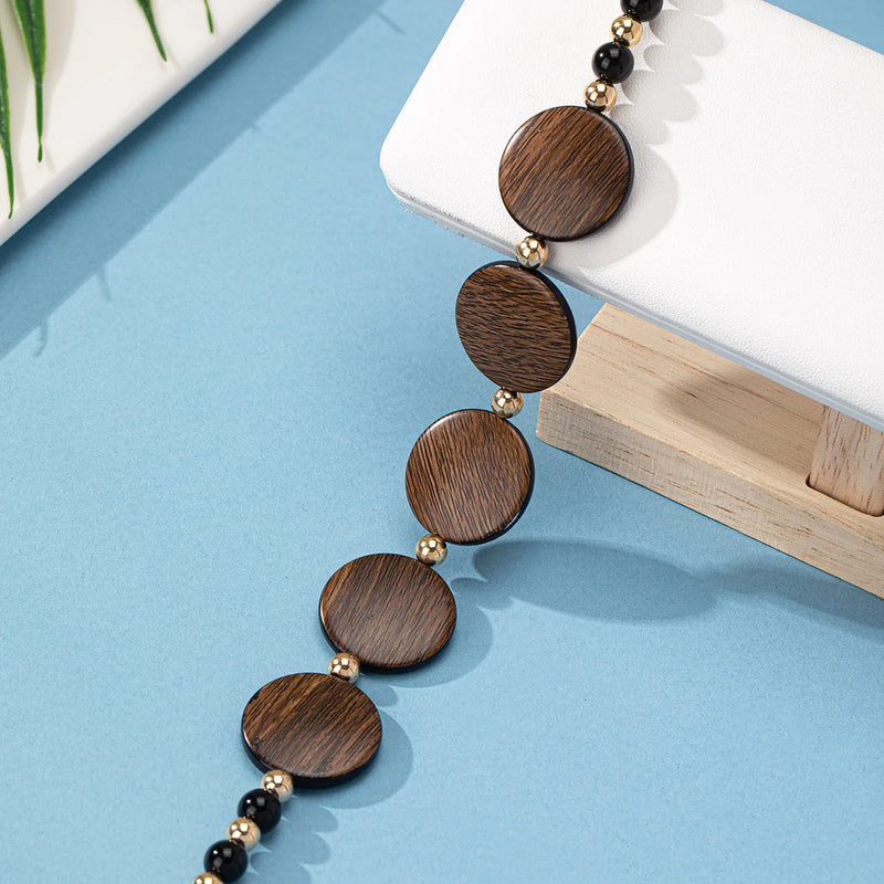 Colar Feminino Madeira Marrom