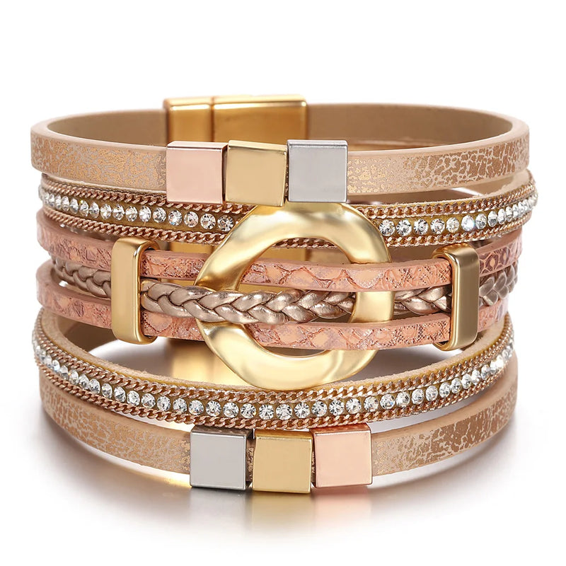 Pulseira de Couro Boho