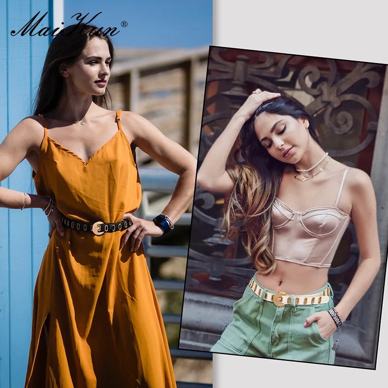 Cinto Feminino Estilo Dourado