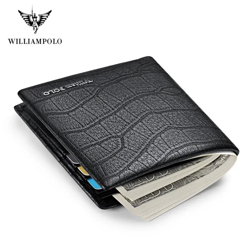 Carteira Masculina William Polo Padrão Crocodilo