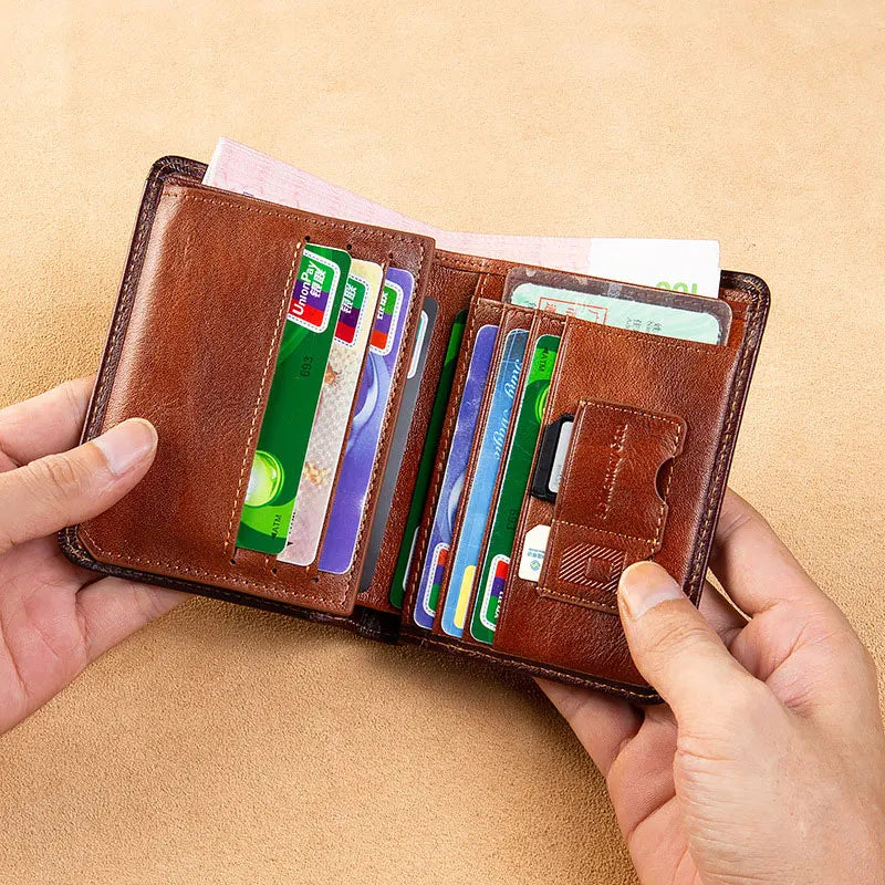 Carteira Masculina de Couro Cripto