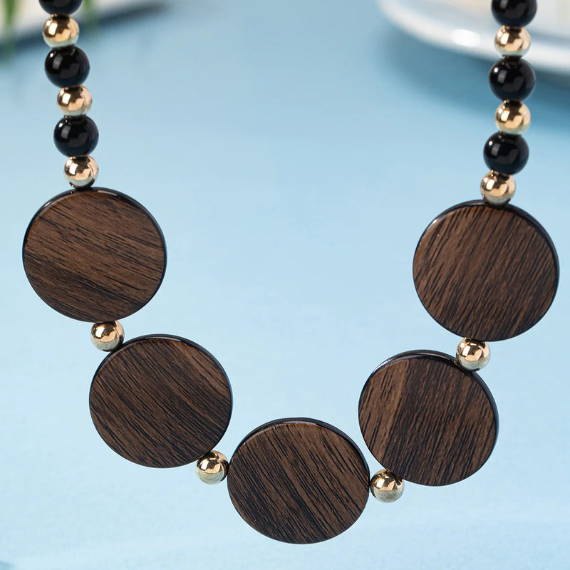 Colar Feminino Madeira Marrom