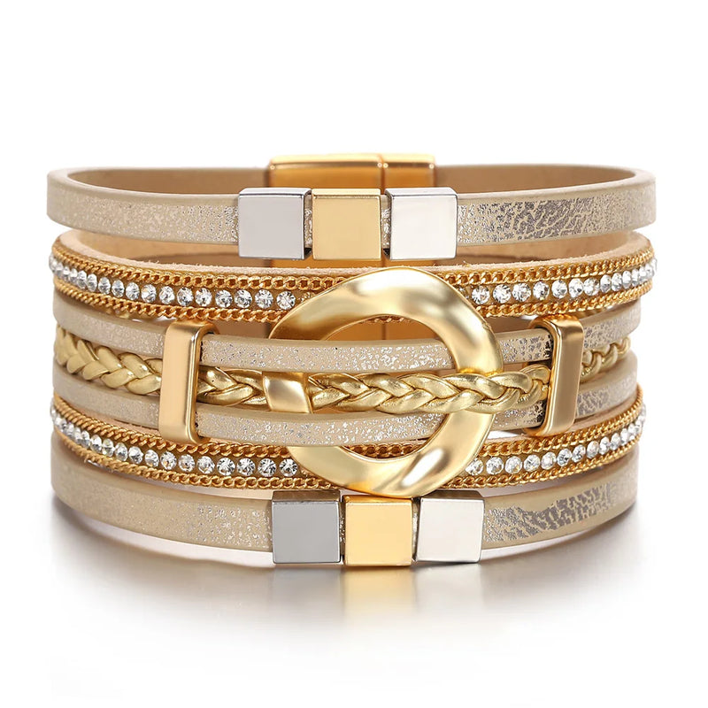 Pulseira de Couro Boho