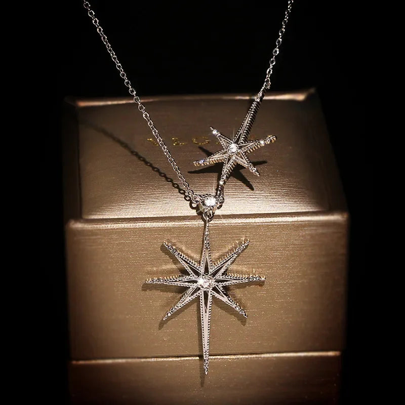 Colar Feminino Estrela de Prata Esterlina