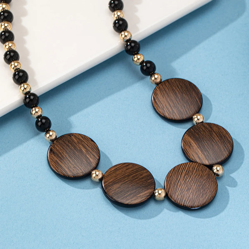Colar Feminino Madeira Marrom